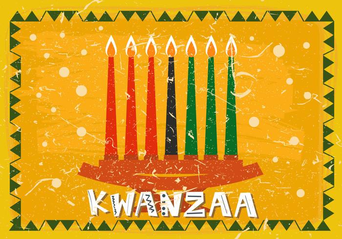 Sieben Kwanzaa Kerze vektor