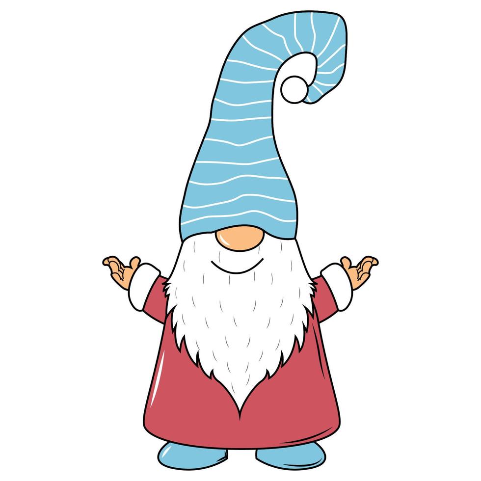 niedliche gnome-karikatur-illustrationsgraphik vektor