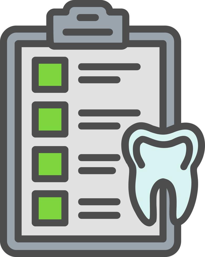 dental checklista vektor ikon