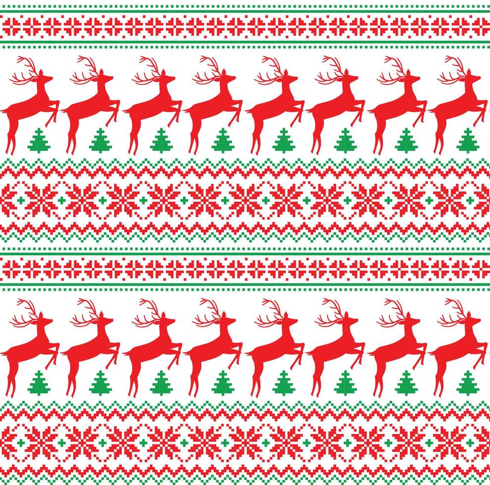 gestrickt, pixelweihnachts- und neujahrsmuster. Wollstrickpullover-Design. Tapete Packpapier Textildruck. Folge 10 vektor