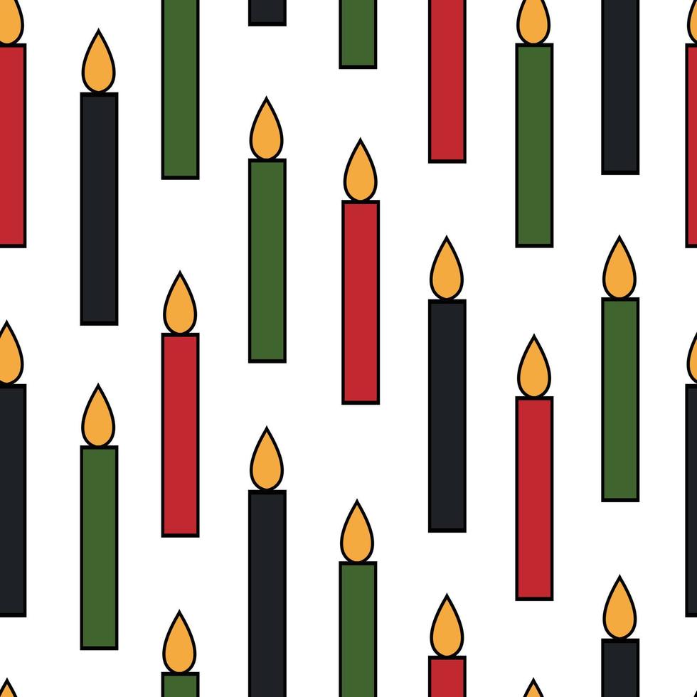 enkel minimalistisk översikt linjär Färg ikon av kwanzaa enkelt minimalistisk kwanzaa sömlös mönster bakgrund med ikon av kwanzaa sju ljus - mishumaa sabaa. vektor prydnad, kwanza bakgrund