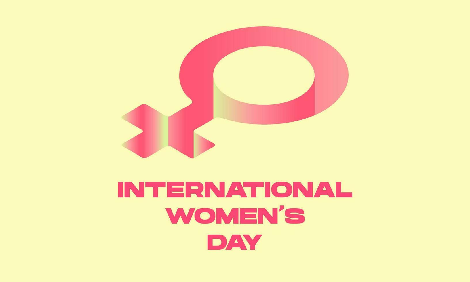 Banner zum internationalen Frauentag mit Frauensymbol auf gelbem Hintergrund. Vektor-Illustration vektor
