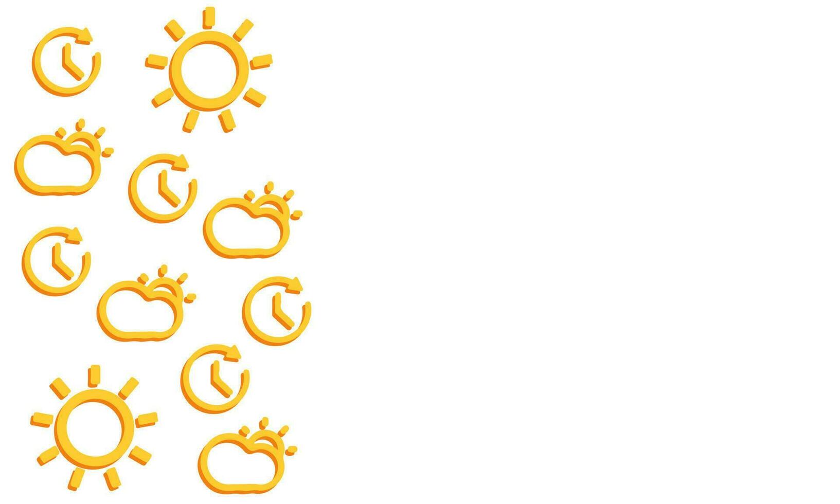 dagsljus besparingar tid dag vit bakgrund med tid och Sol. vektor illustration med plats för din text