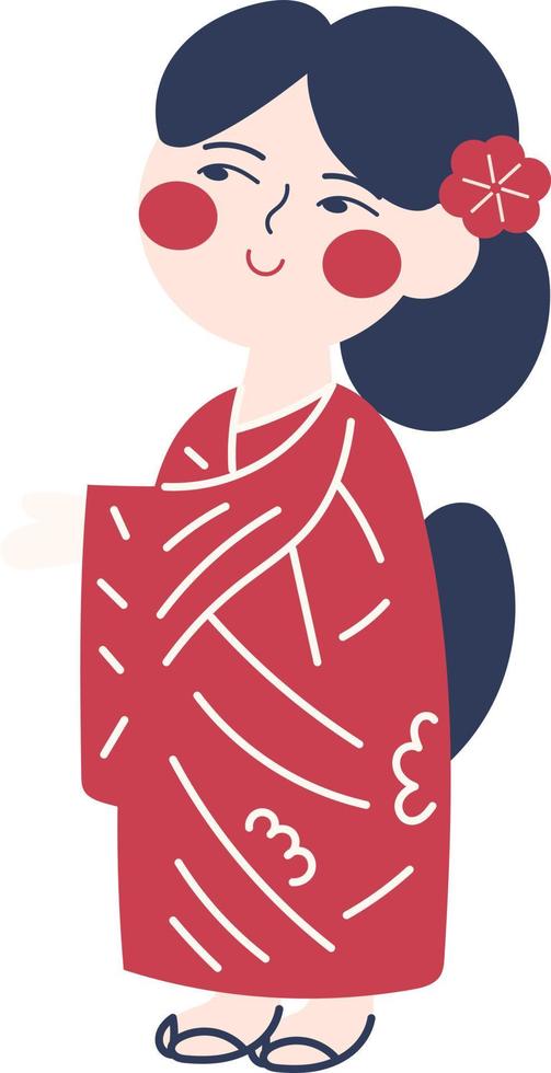 kimono flicka illustration vektor