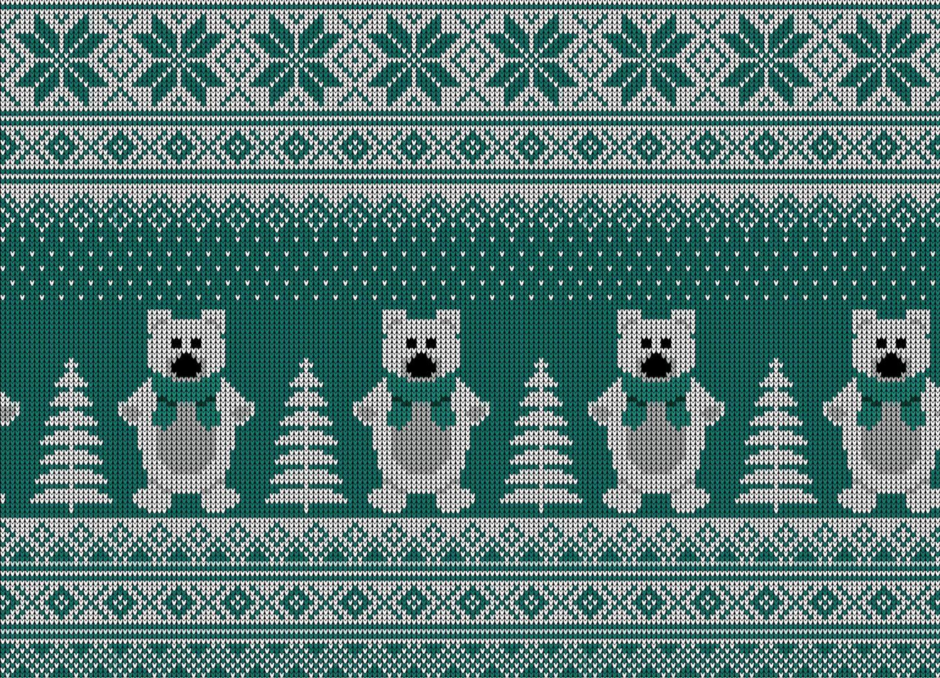 gestricktes weihnachts- und neujahrsmuster. Wollstrickpullover-Design. Tapete Packpapier Textildruck. Folge 10 vektor