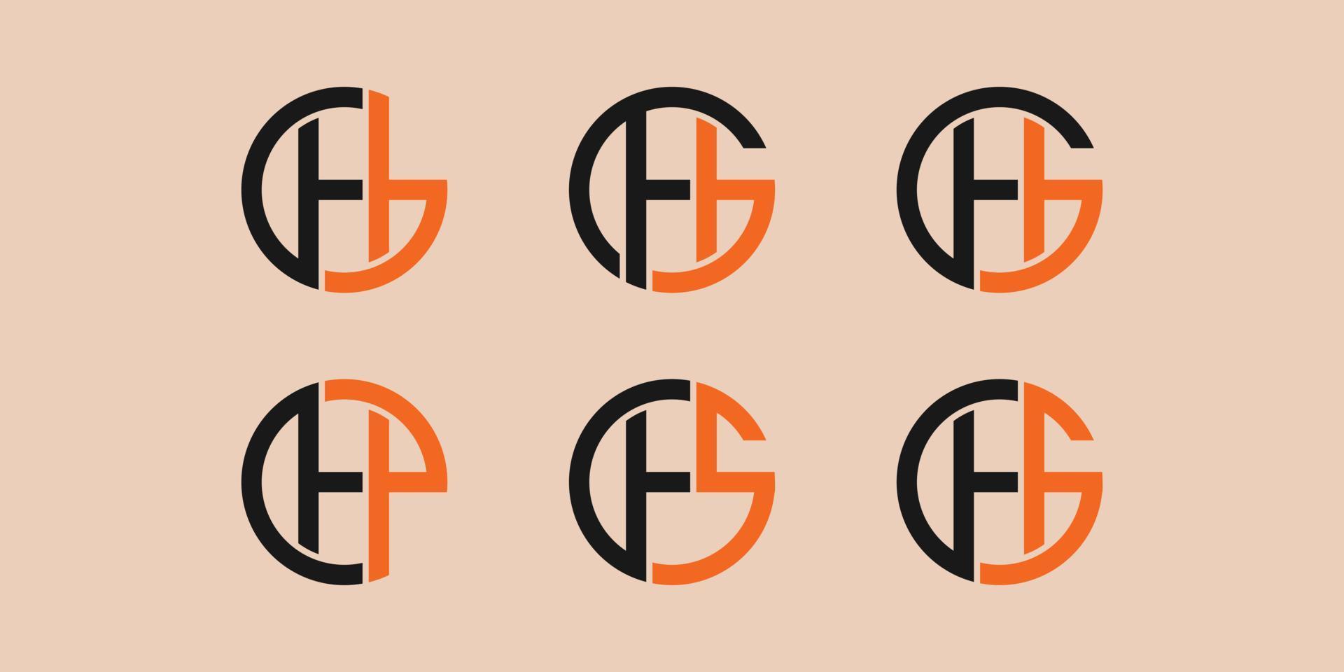 uppsättning av första brev logotyp design med kreativ begrepp vektor