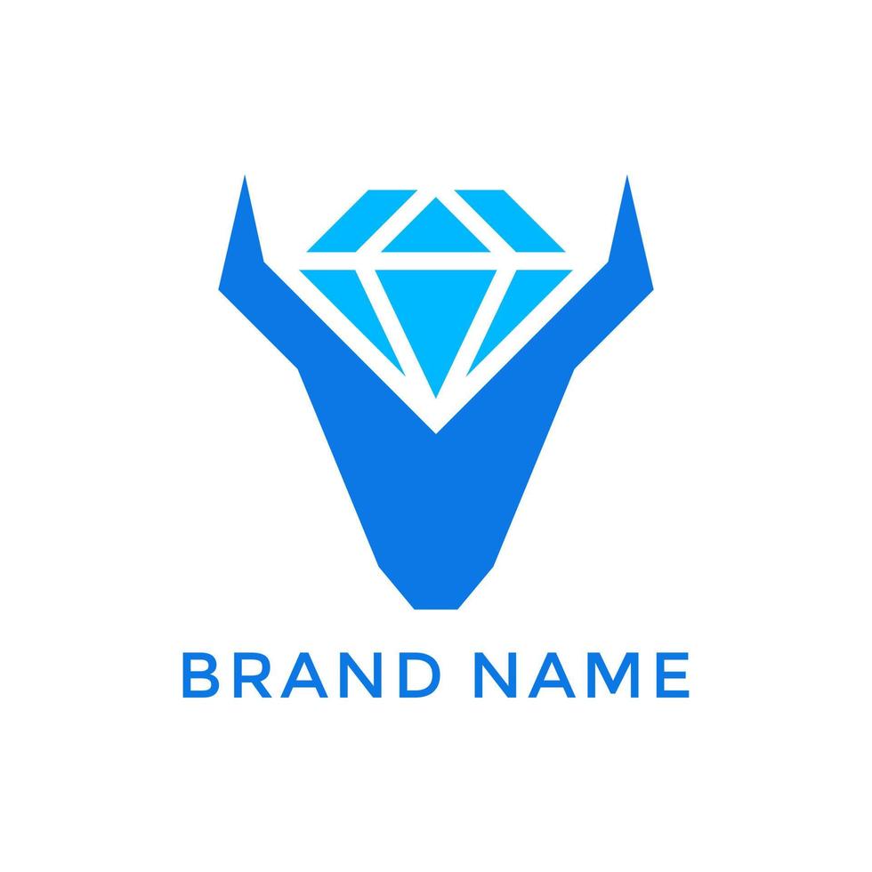 diamant tjur logotyp vektor
