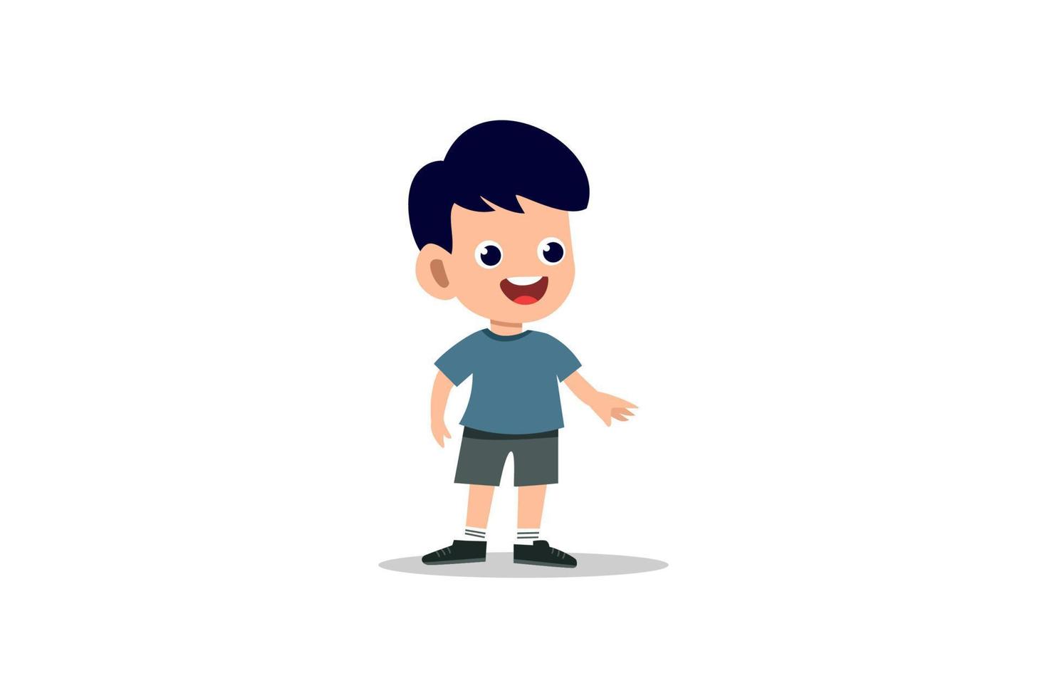 vektor Lycklig söt liten unge pojke begrepp design illustration