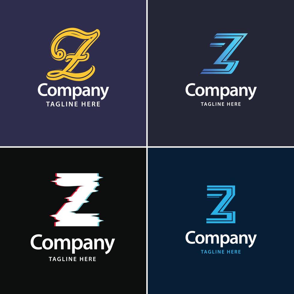 brev z stor logotyp packa design kreativ modern logotyper design för din företag vektor