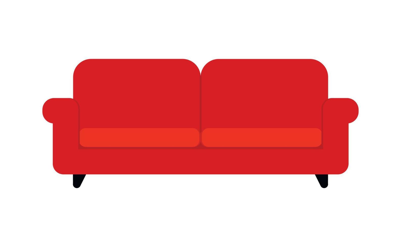 röd soffa ikon animerad vektor illustration isolerat på vit bakgrund