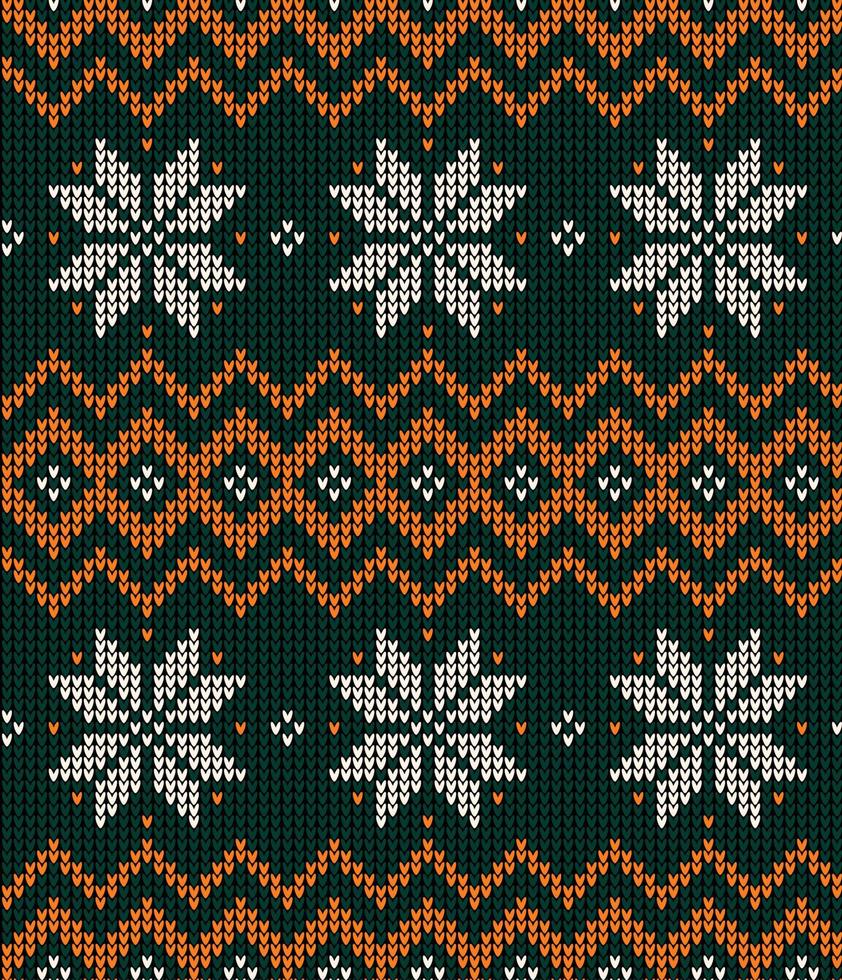 gestricktes weihnachts- und neujahrsmuster. Wollstrickpullover-Design. Tapete Packpapier Textildruck. vektor