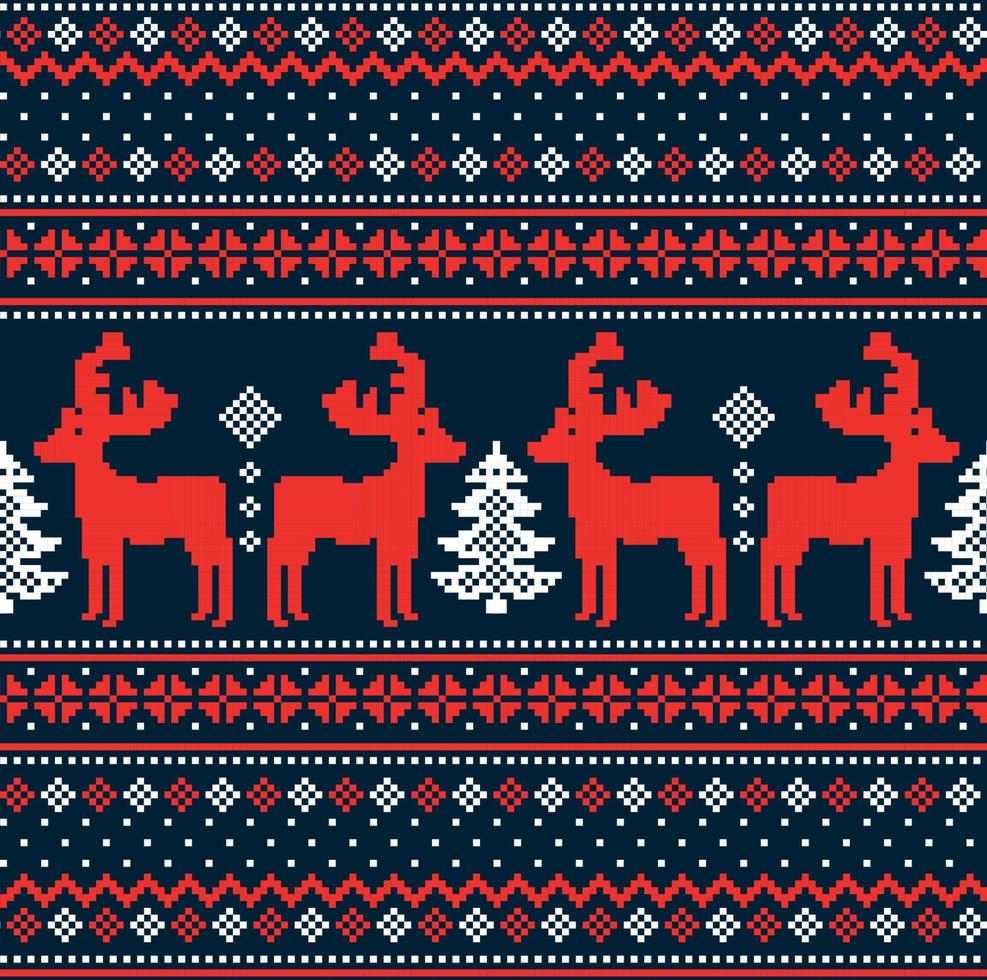 ny år jul mönster pixel vektor illustration