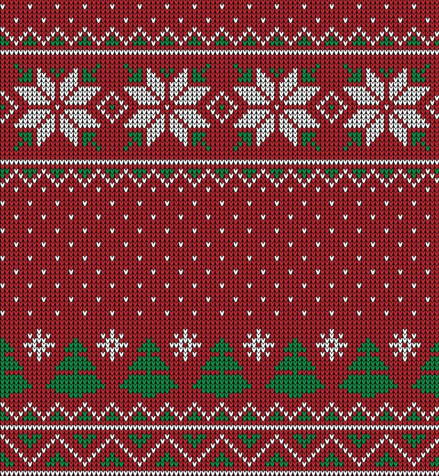 gestricktes weihnachts- und neujahrsmuster in kuh. Wollstrickpullover-Design. Tapete Packpapier Textildruck. vektor