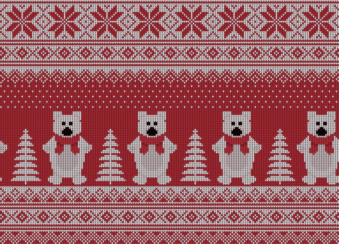 gestricktes weihnachts- und neujahrsmuster. Wollstrickpullover-Design. Tapete Packpapier Textildruck. Folge 10 vektor