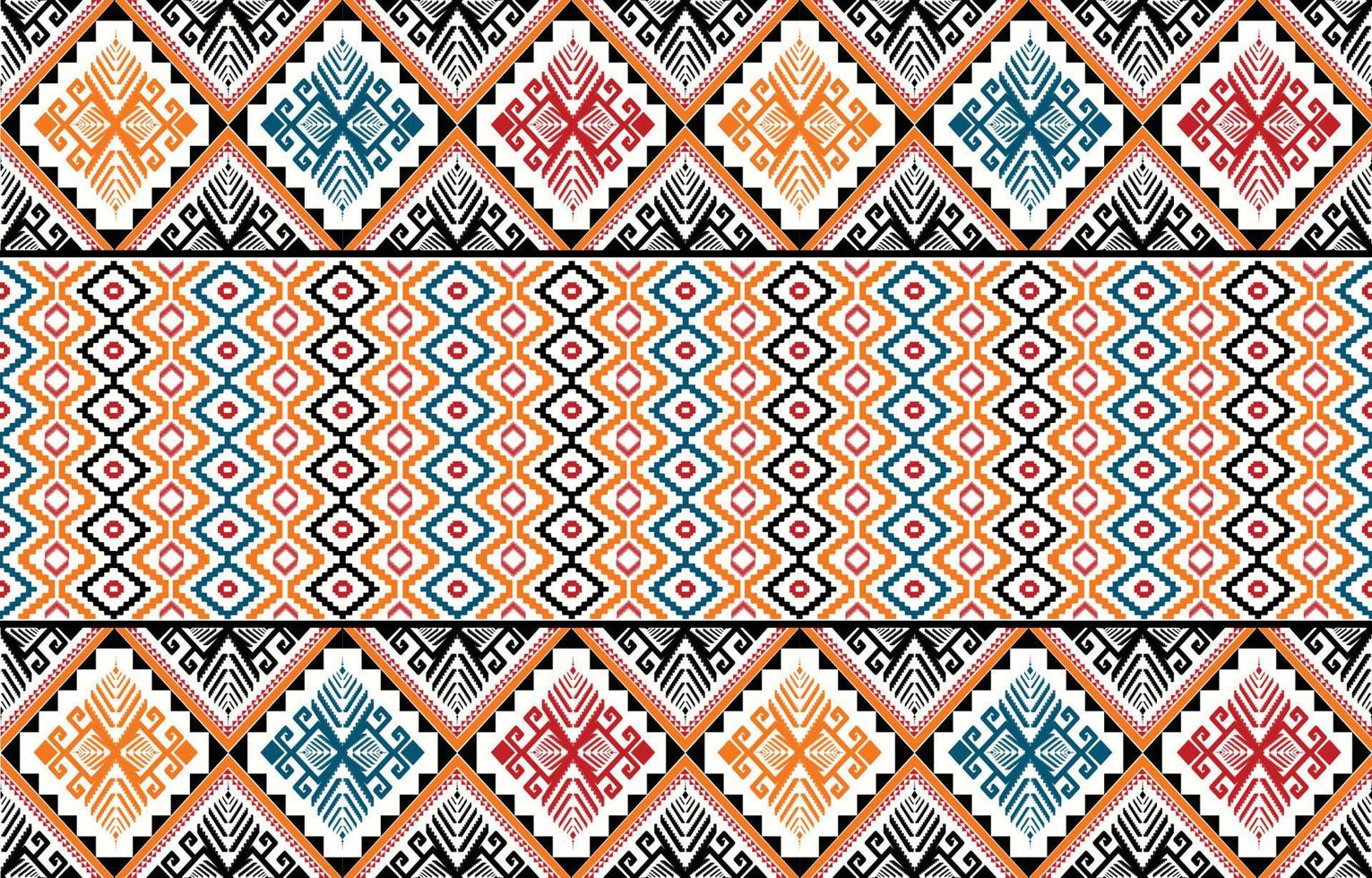 ethnischer geometrischer Mustervektor. einheimisches afroamerikanisches mexikanisches indonesisches aztekenmotiv und böhmische musterelemente. entworfen für hintergrund, tapete, druck, verpackung, fliesen, batik.vektor aztekenmotiv vektor