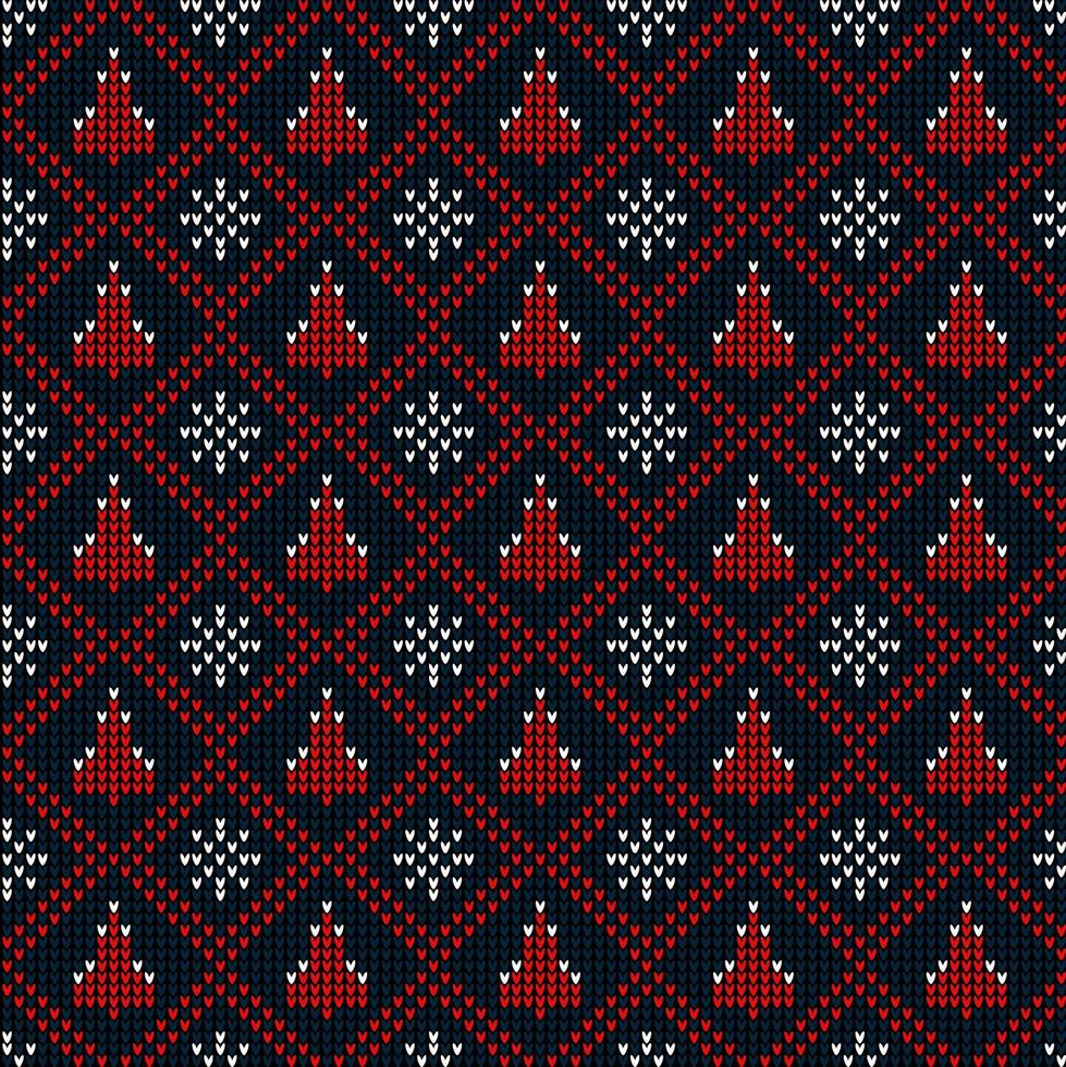 stickat jul och ny år mönster. ull stickning Tröja design. tapet omslag papper textil- skriva ut. vektor