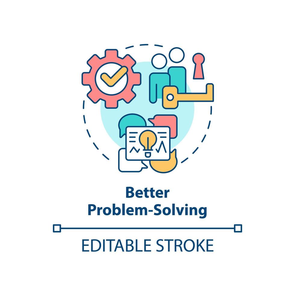 Symbol für besseres Problemlösungskonzept vektor