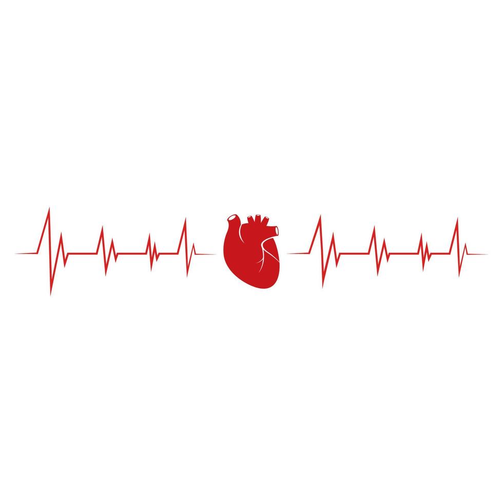 menschliches herz logo medizinische kardiologie vektor symbol illustration
