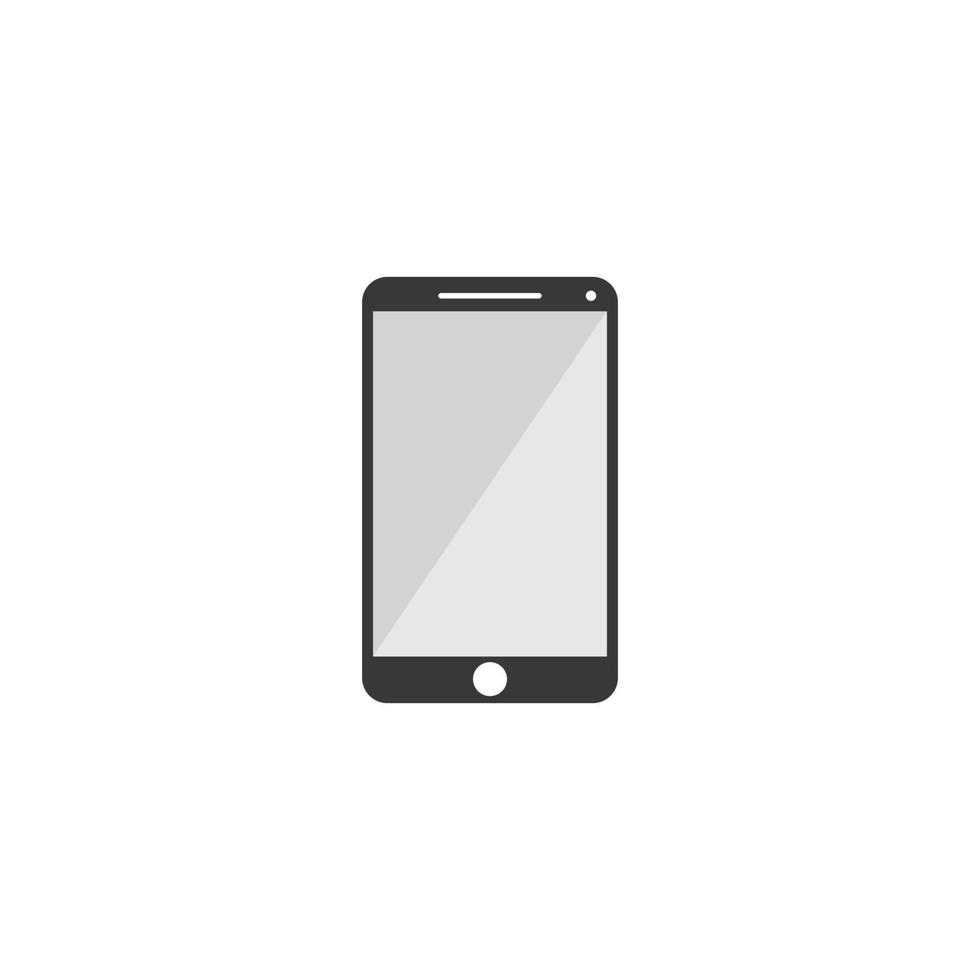 enkel mobiltelefon grej logotyp teknologi vektor ikon illustration