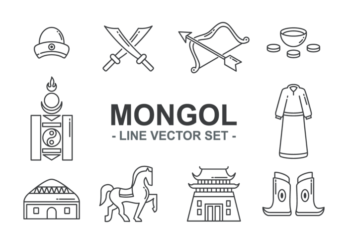 Mongolische Ikonen Vektor