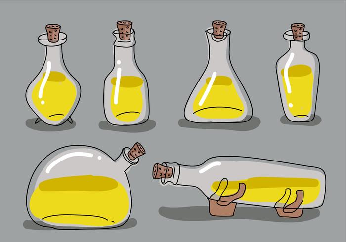 Bottle Stopper Handdragen Vector Illustration Collection