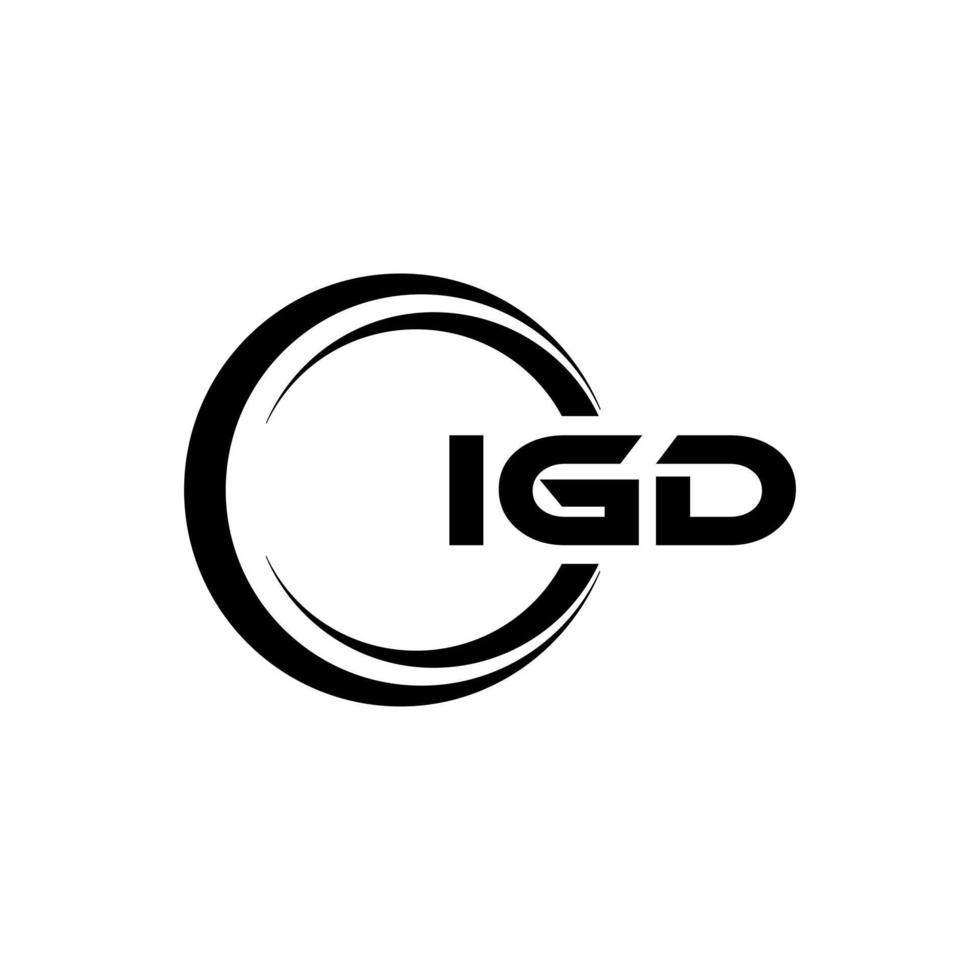 igd-Buchstaben-Logo-Design in Abbildung. Vektorlogo, Kalligrafie-Designs für Logo, Poster, Einladung usw. vektor