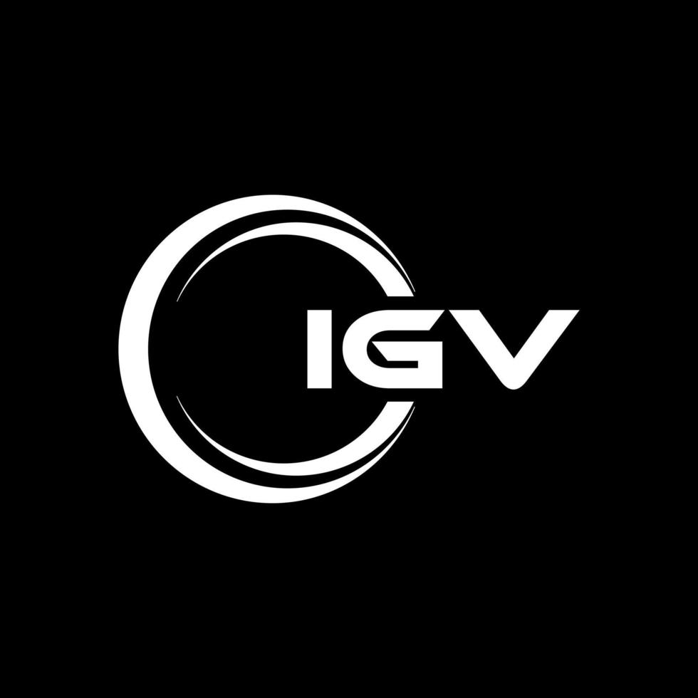 IGV-Brief-Logo-Design in Abbildung. Vektorlogo, Kalligrafie-Designs für Logo, Poster, Einladung usw. vektor