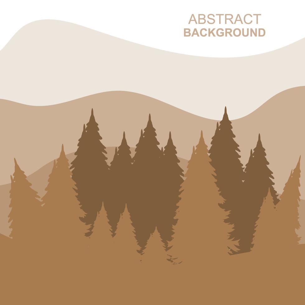 abstrakt skog bergen vektor illustration bakgrund design