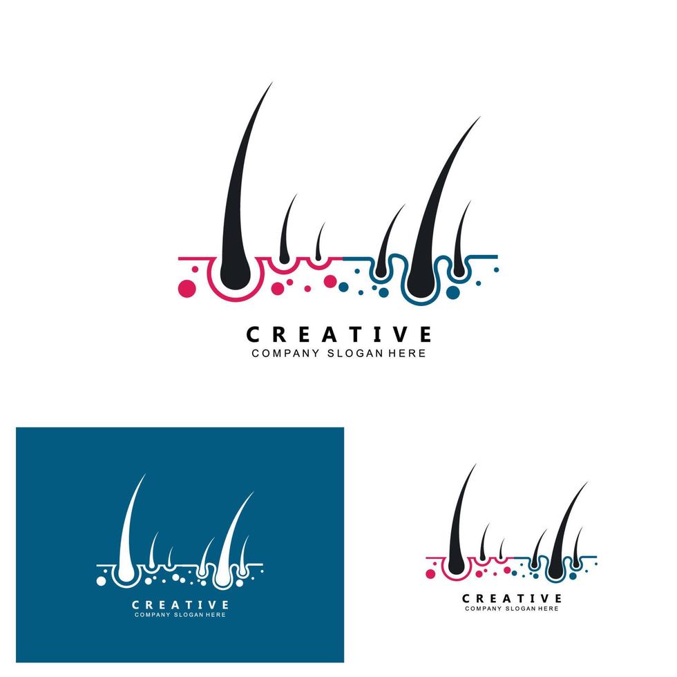 Haarpflege Logo Vektor Icon Haut Gesundheit Illustration Design Konzept