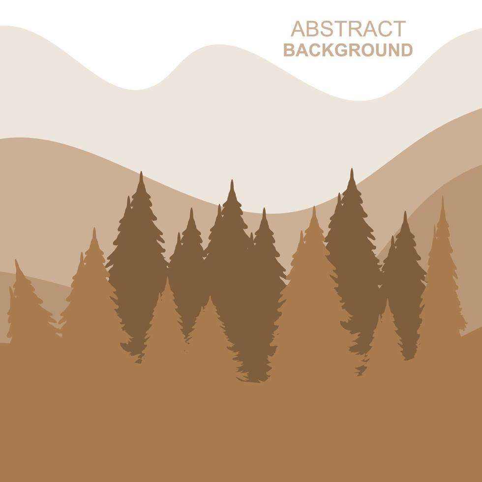 abstrakt skog bergen vektor illustration bakgrund design