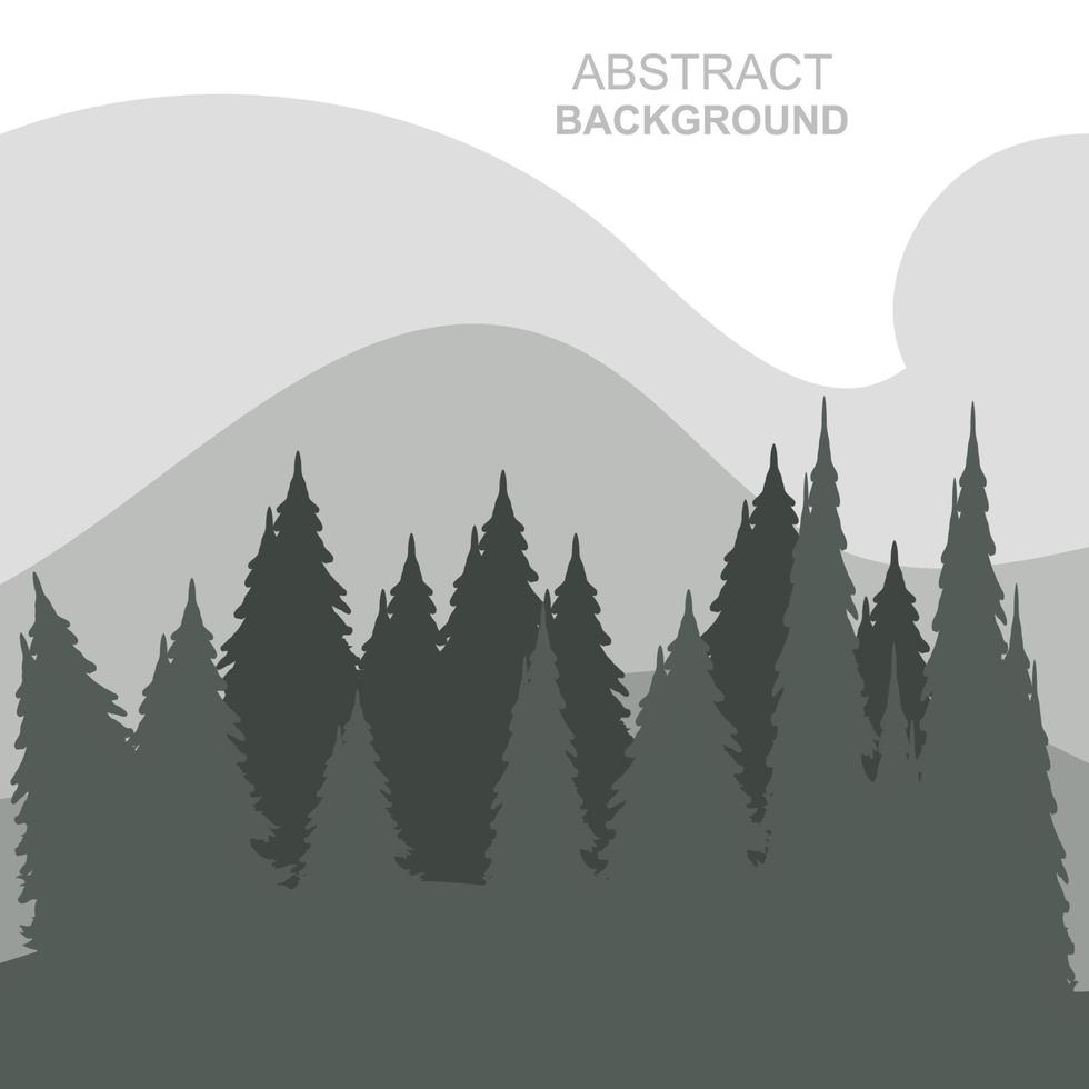 abstrakt skog bergen vektor illustration bakgrund design