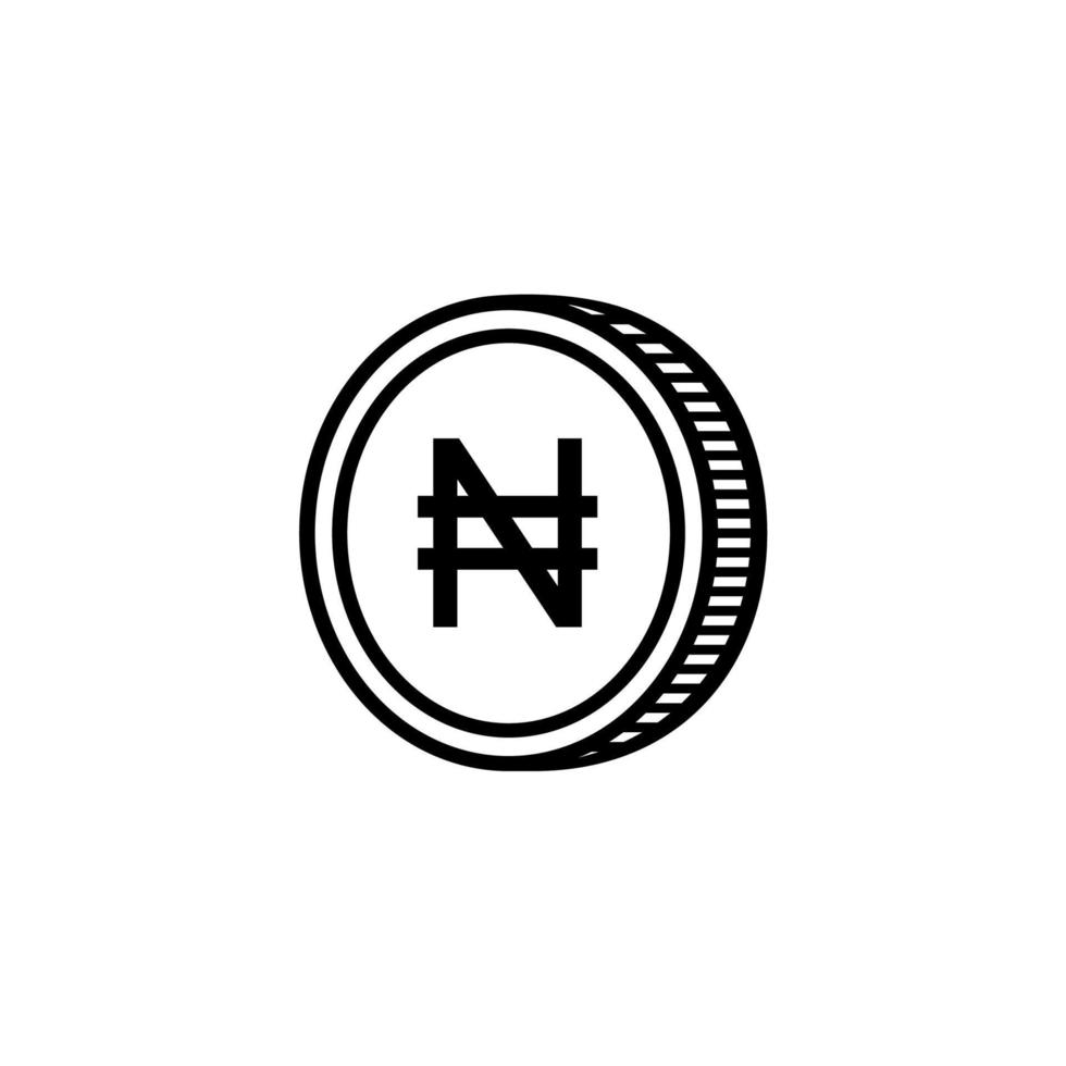 nigerianisches Währungssymbol, nigerianisches Naira-Symbol, ngn-Zeichen. Vektor-Illustration vektor
