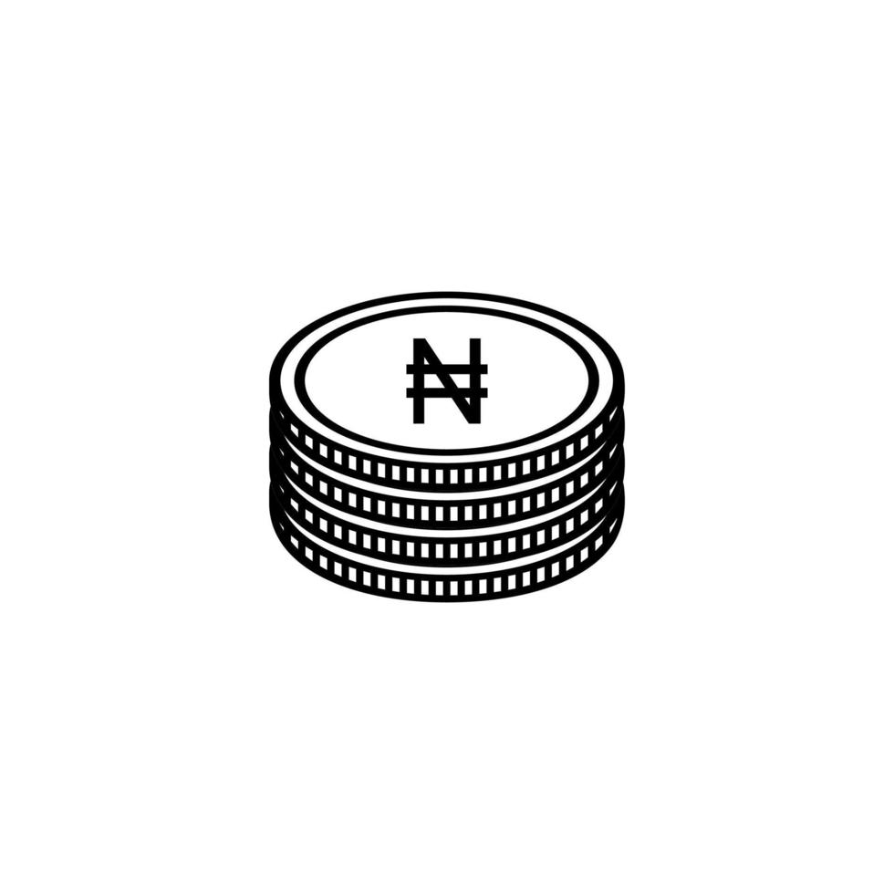 nigerianisches Währungssymbol, nigerianisches Naira-Symbol, ngn-Zeichen. Vektor-Illustration vektor