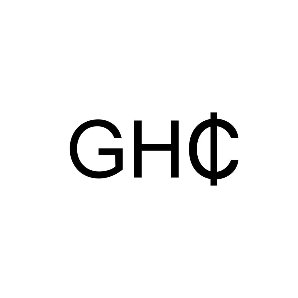 Ghana-Währungssymbolsymbol, ghanaischer Cedi, ghs-Zeichen. Vektor-Illustration vektor