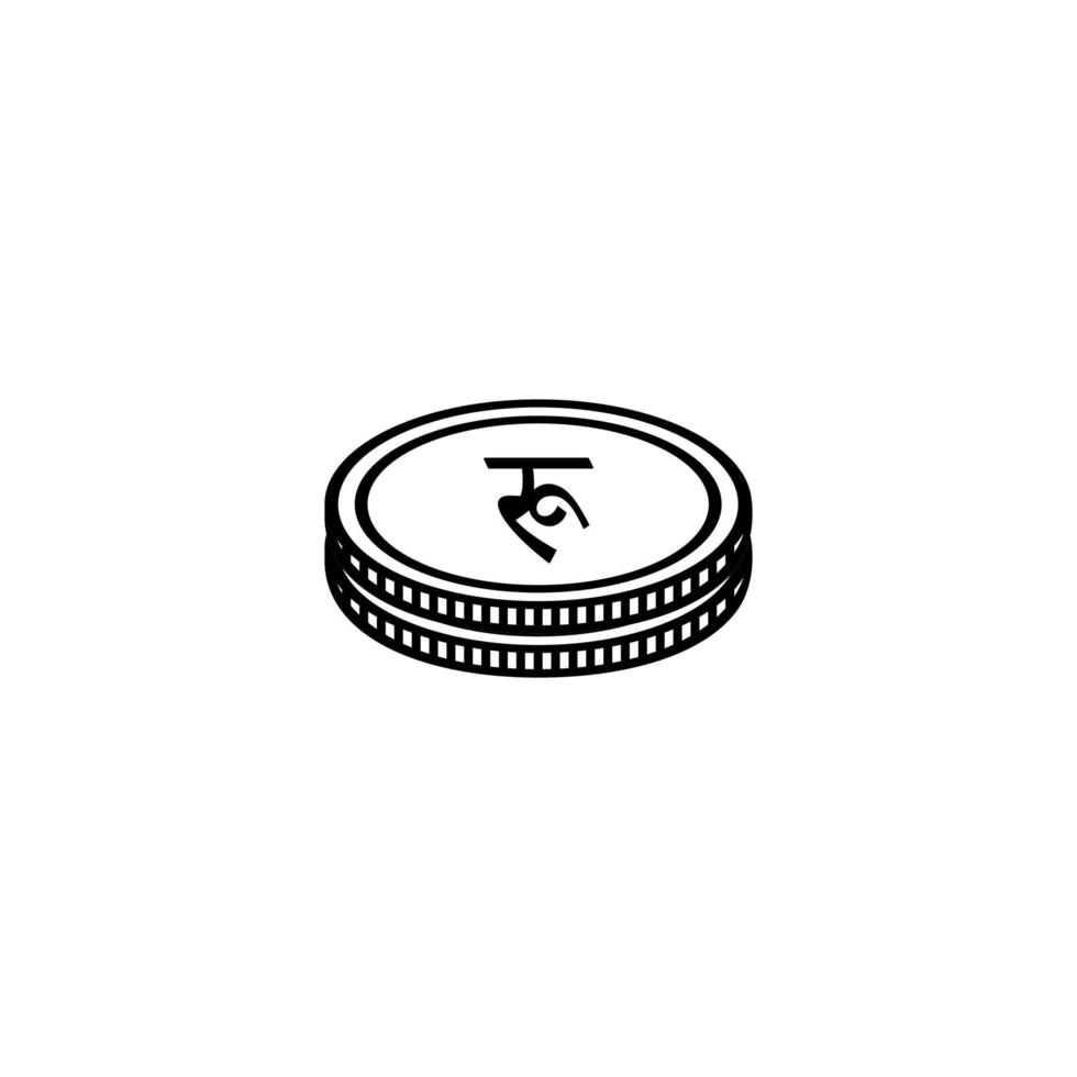 nepal valuta symbol, nepalesiska rupee ikon, npr tecken. vektor illustration