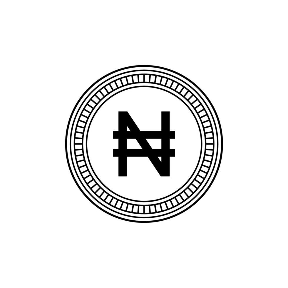 nigerianisches Währungssymbol, nigerianisches Naira-Symbol, ngn-Zeichen. Vektor-Illustration vektor