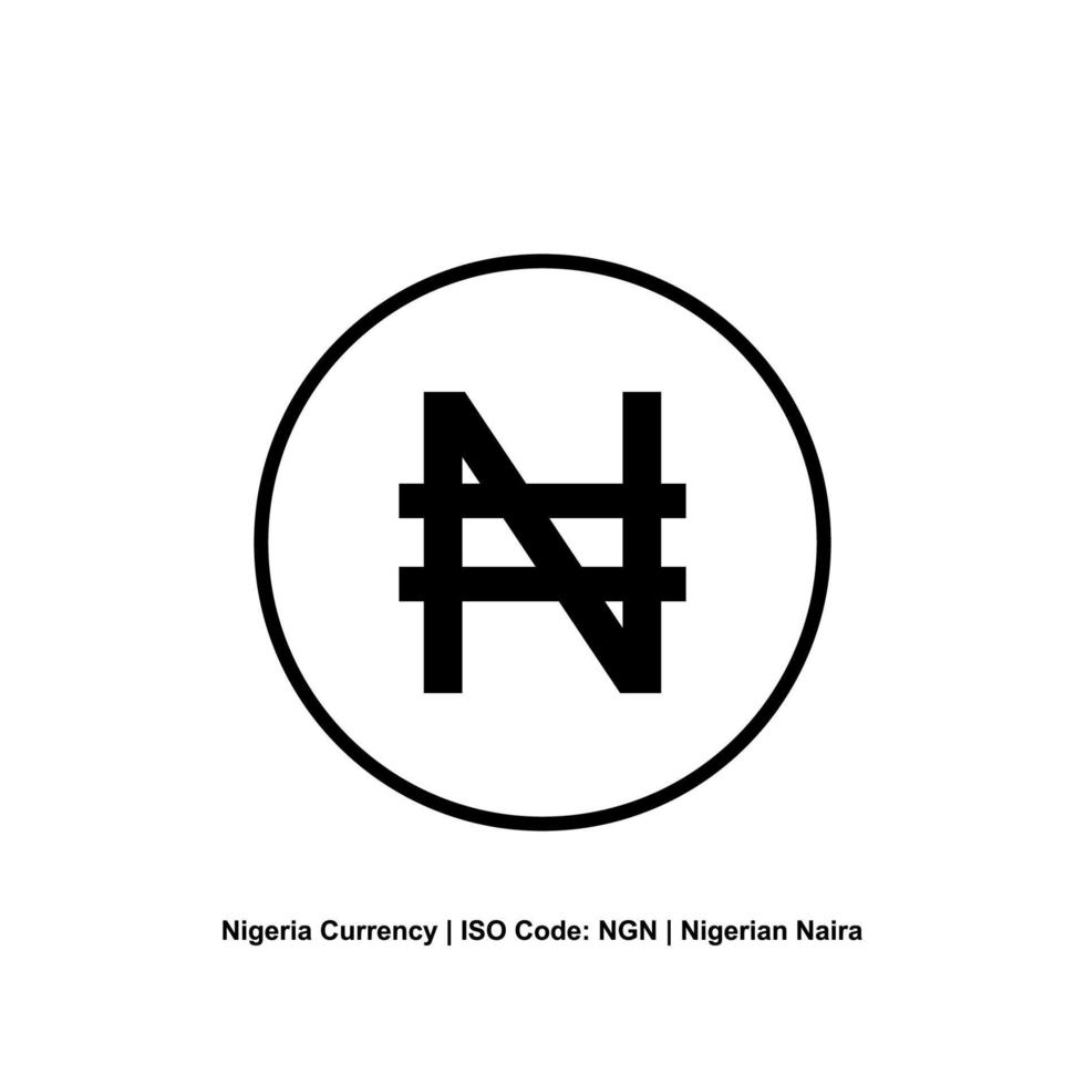 nigeria valuta symbol, nigerian naira ikon, ngn tecken. vektor illustration