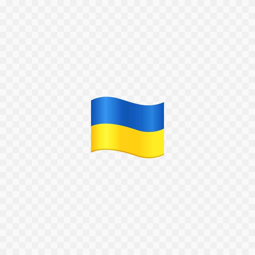 ukraina flagga. isolerat på vit. flagga ikon. vektor