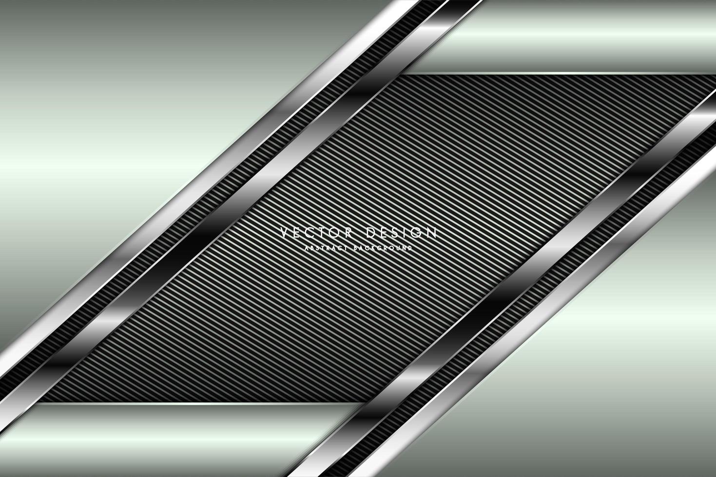 moderner grüner und silberner metallischer Hintergrund vektor