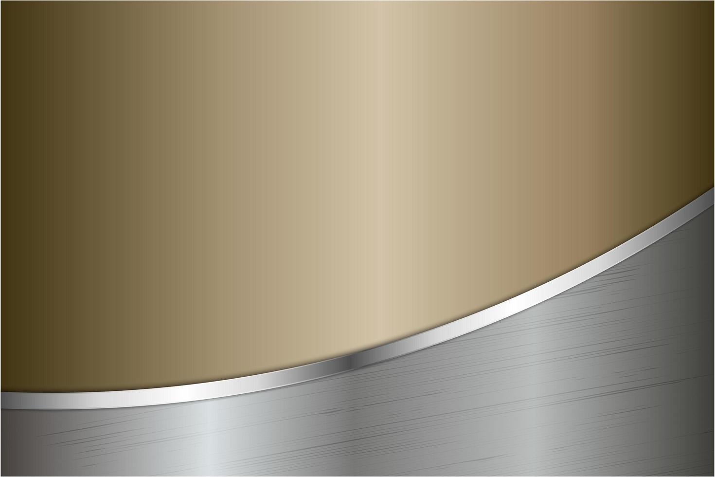 modern guld- och silvermetallisk bakgrund vektor