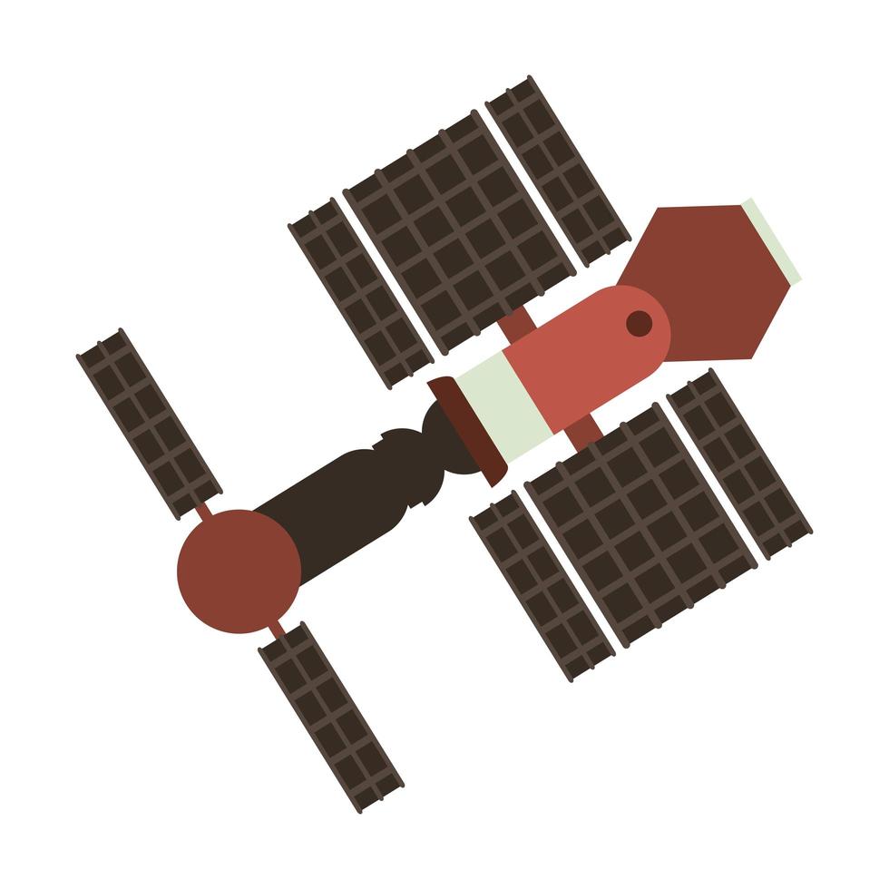 rymd satellit teknik ikon vektor