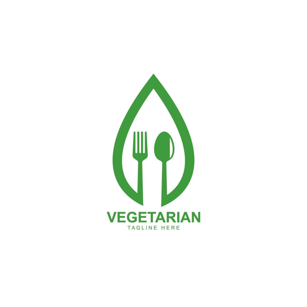 menschliche gesunde vegetarische lebensmittel logo vektor symbol illustration