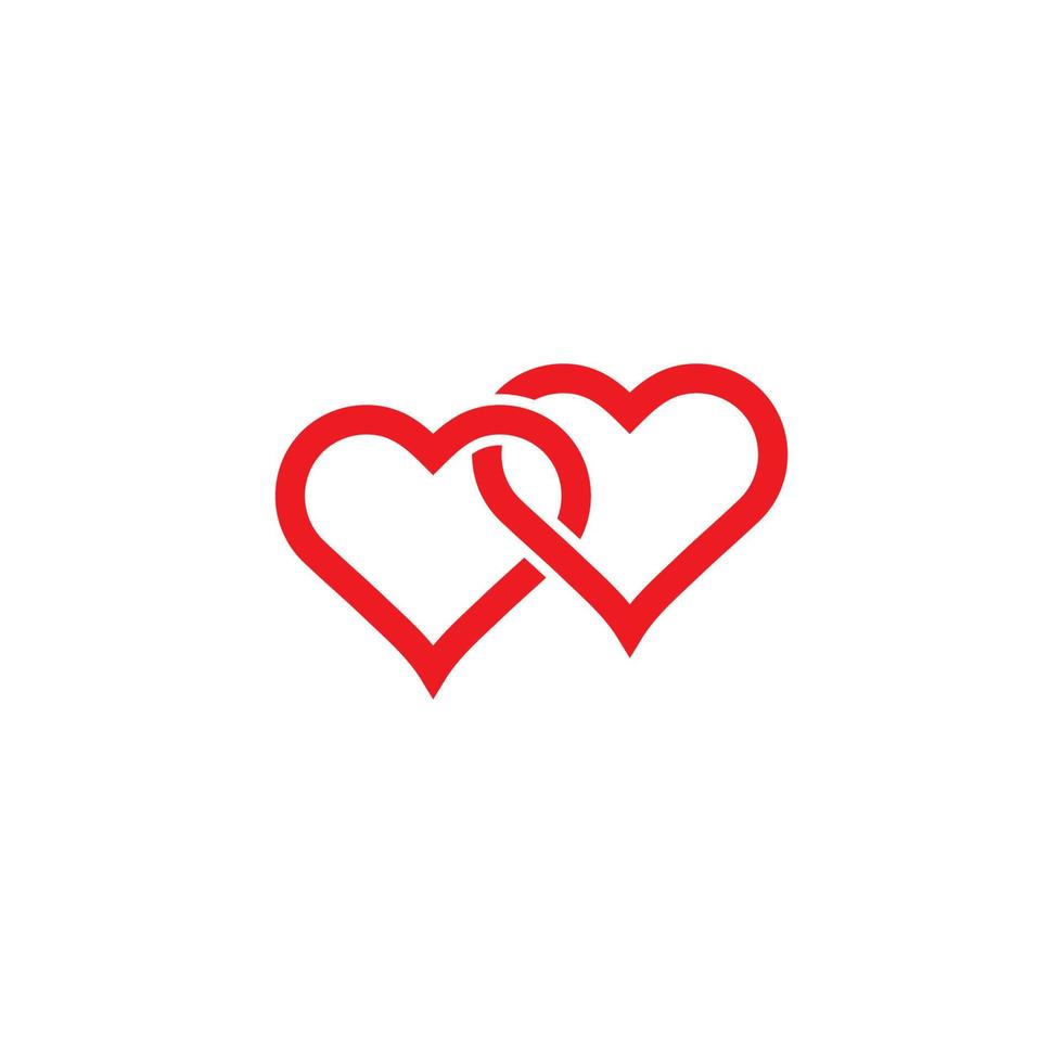 kärlek logotyp vektor ikon illustration design