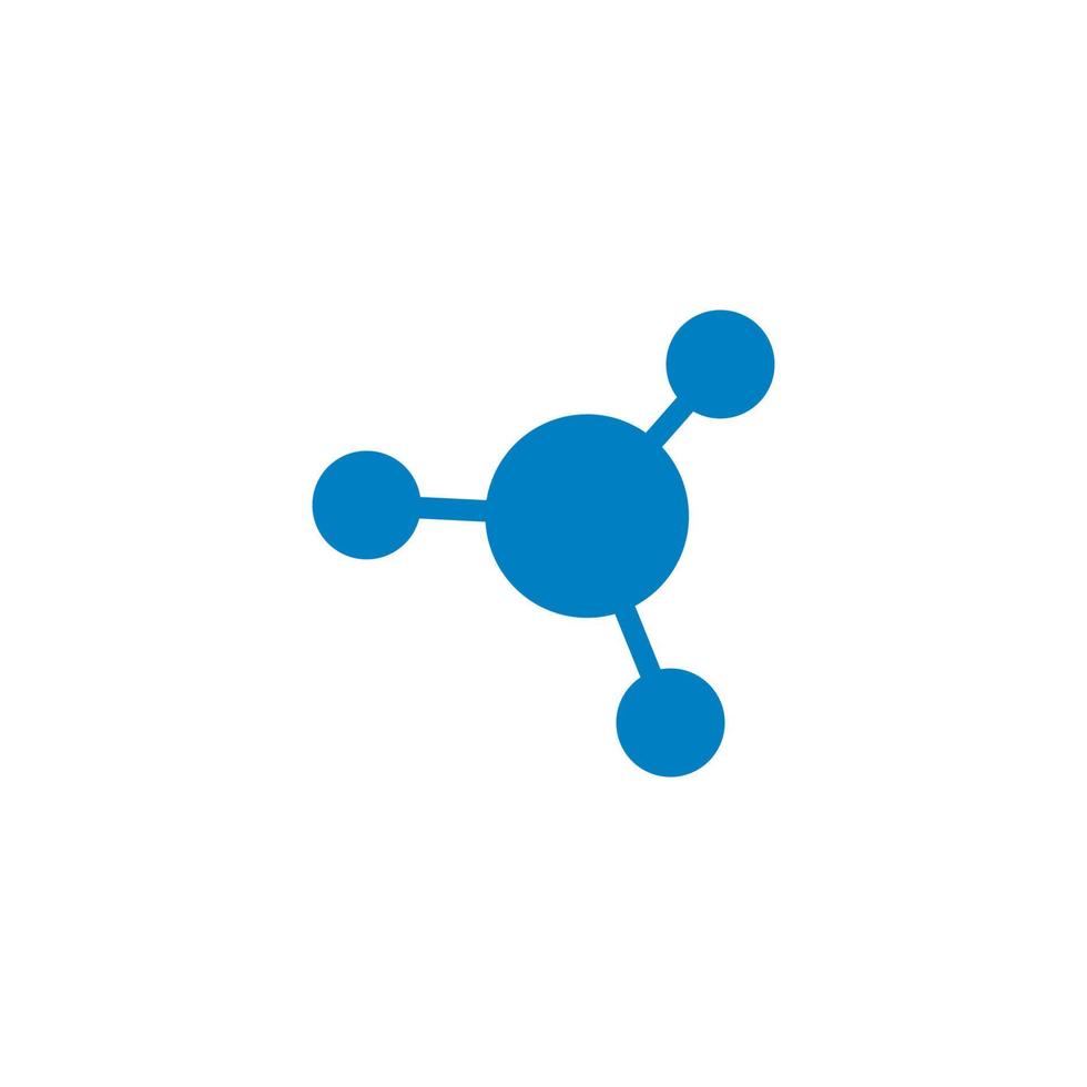blå molekyl logotyp vektor ikon illustration