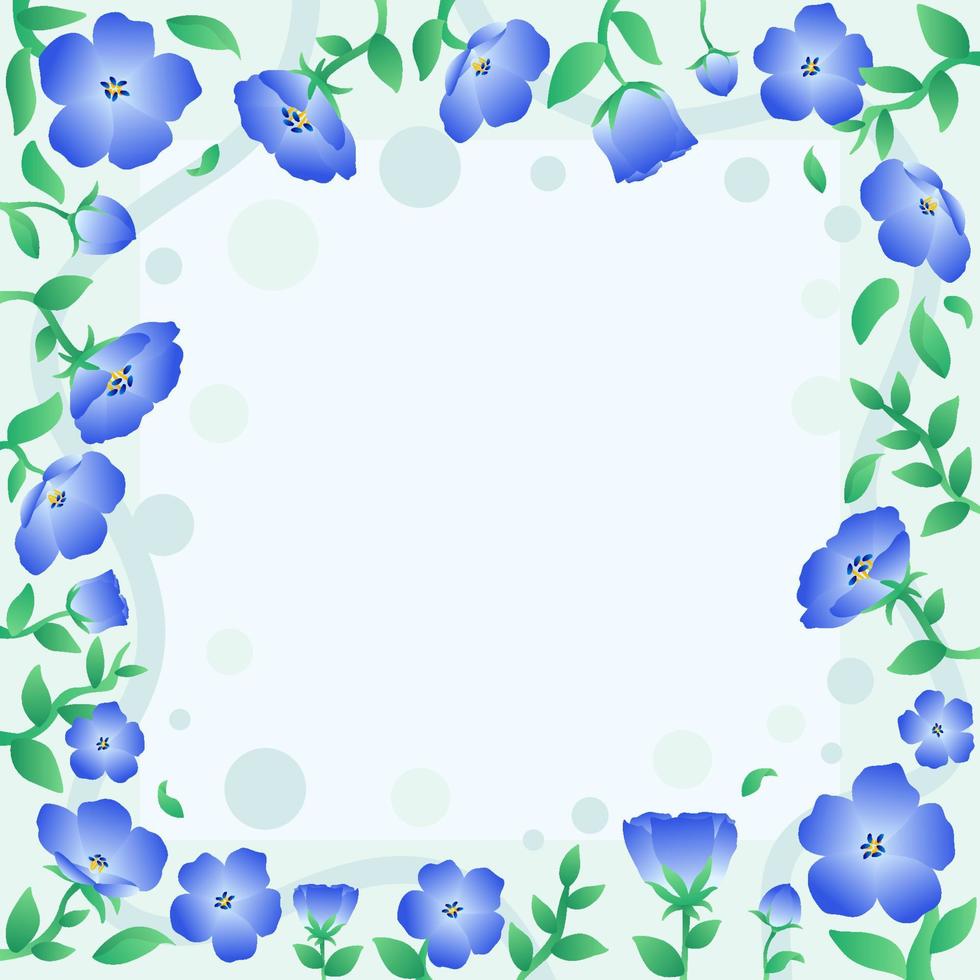 vår nemophila gräns bakgrund vektor