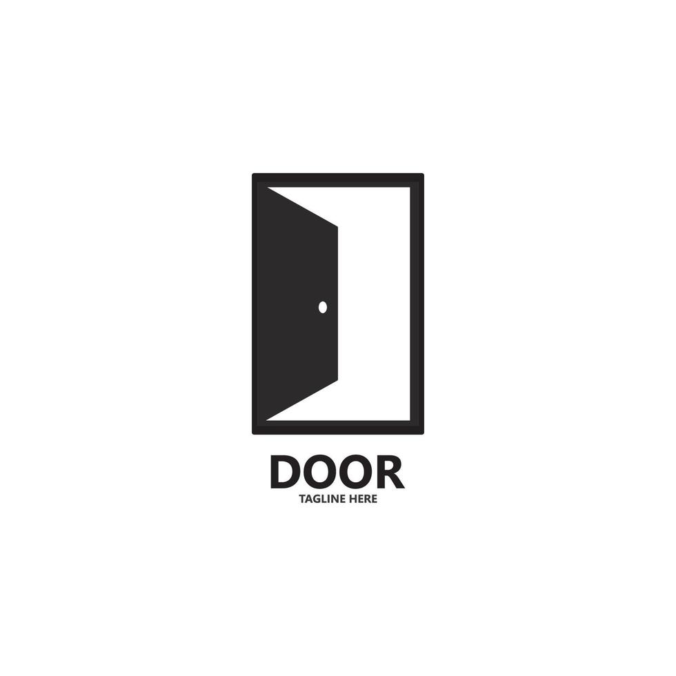 uppsättning av dörr logotyp mall vektor ikon illustration