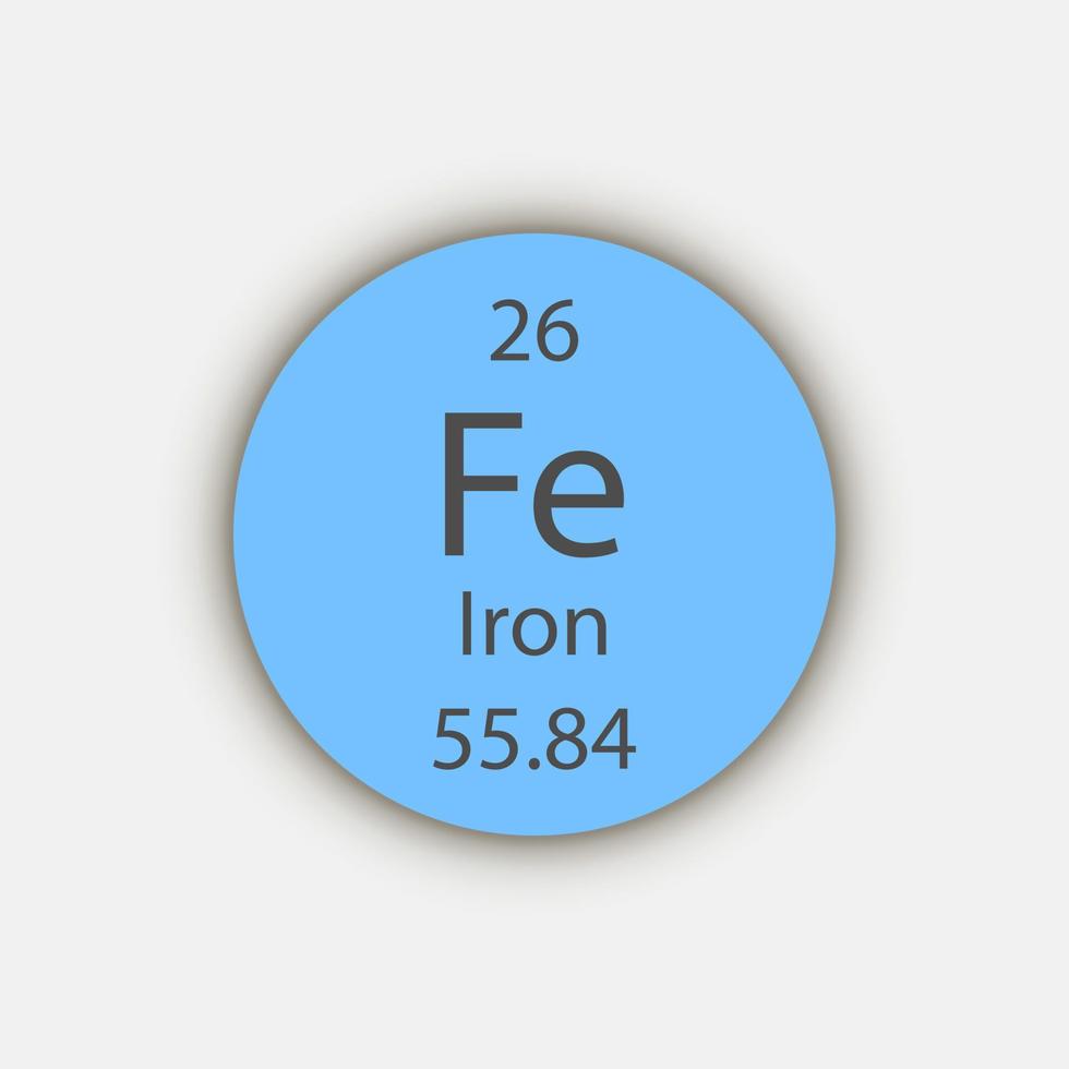 Eisen-Symbol. chemisches Element des Periodensystems. Vektor-Illustration. vektor