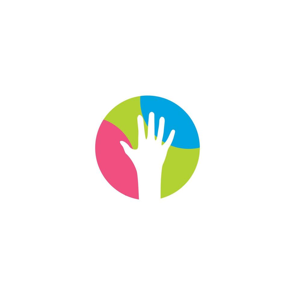 Handsymbol Community Care Logo Vektor Illustration