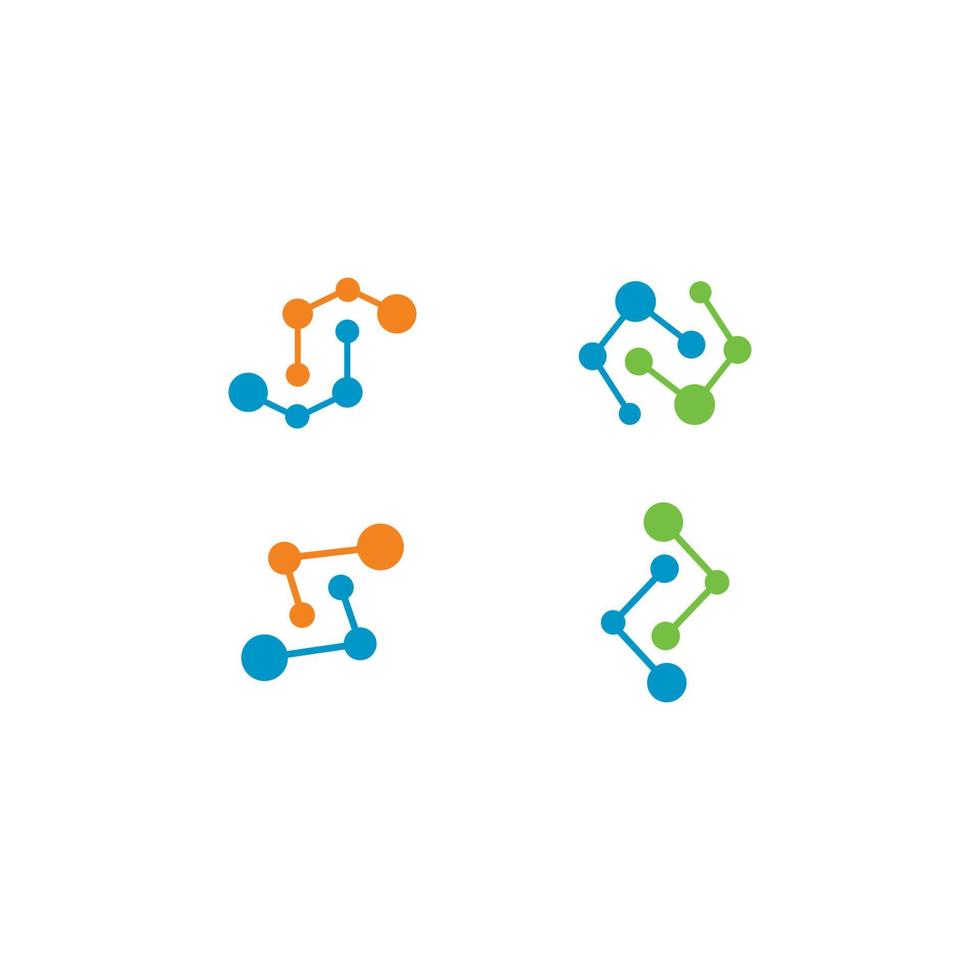 molekyl logotyp vektor ikon illustration