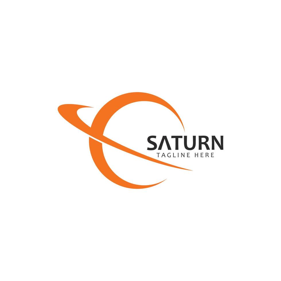 vektorzeichen der saturn-planeten-symbol-illustration vektor